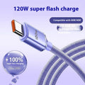 120W Super Fast Charge 6A Données appropriées pour le câble de recharge de type-c