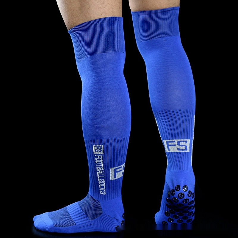 Chaussettes antidérapantes de soccer Long Longueur genou Football Match Training Chaussettes