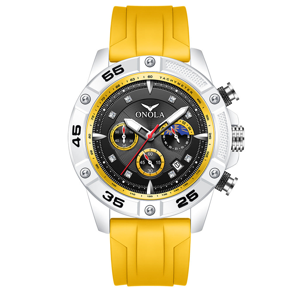 Mode Casual Style Multifonctionnel Quartz Waterproof Tape Watch