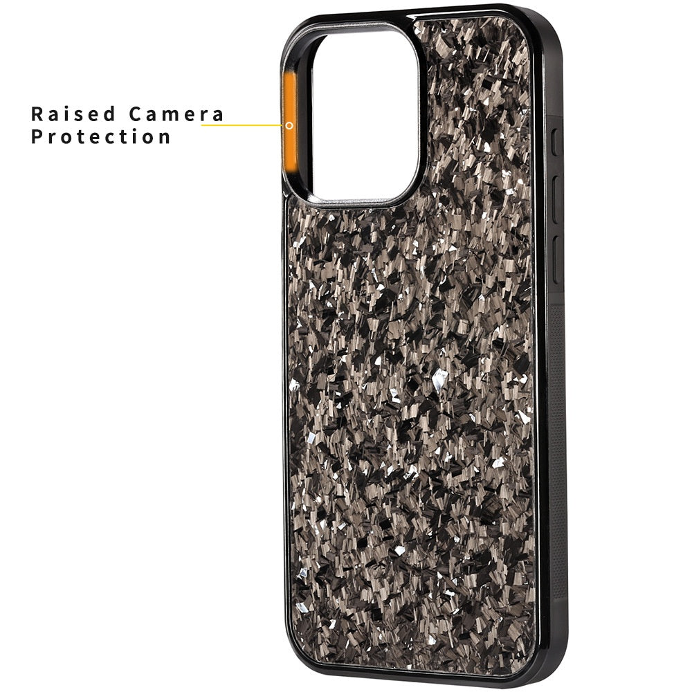 Coque de téléphone en fibre de carbone forgée résistant à la chute