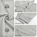 Hommes Jacquard demi-zip Hoodie Pullover tricot