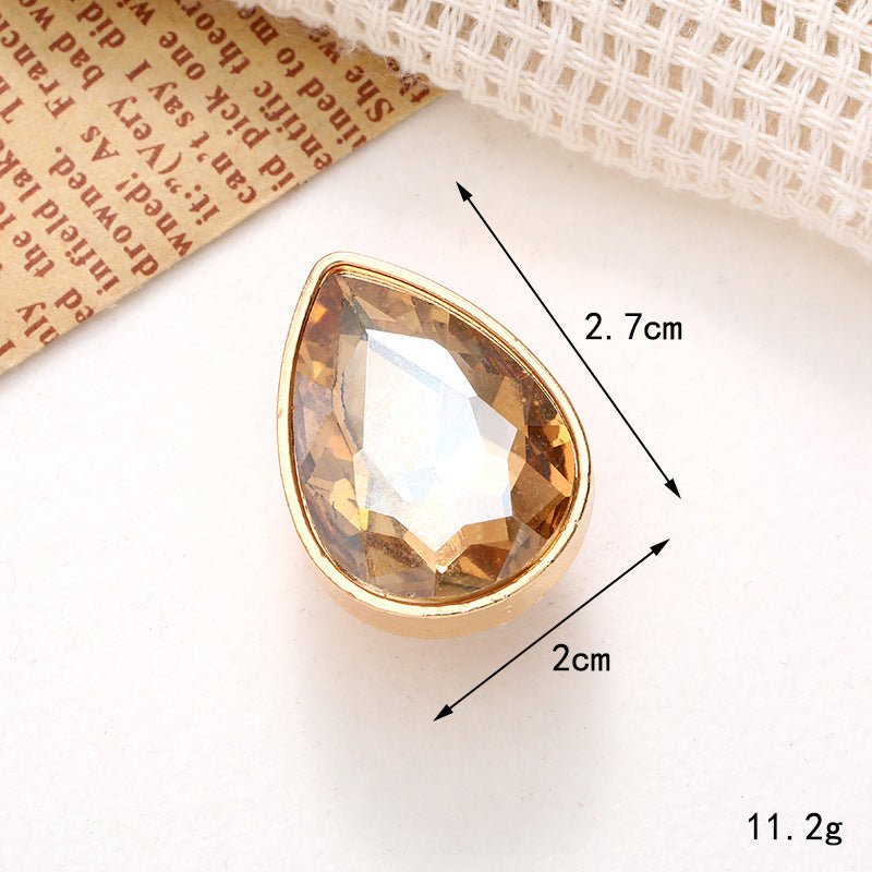 Jeans Button Trou Chaussures Diy Accessoires Bright Crystal Classic Style Ornement Accessoires
