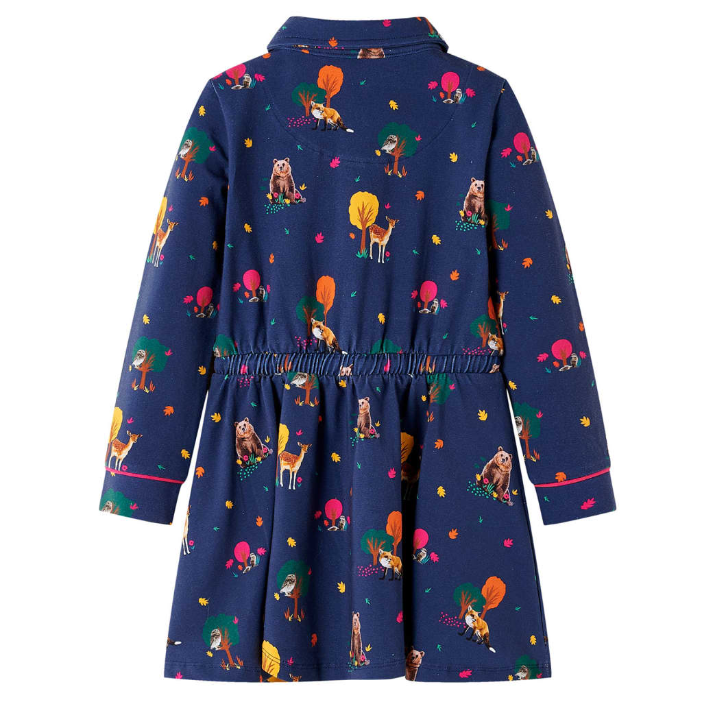 Robe pour enfants à manches longues et cordon de serrage