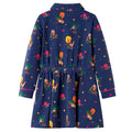 Robe pour enfants à manches longues et cordon de serrage