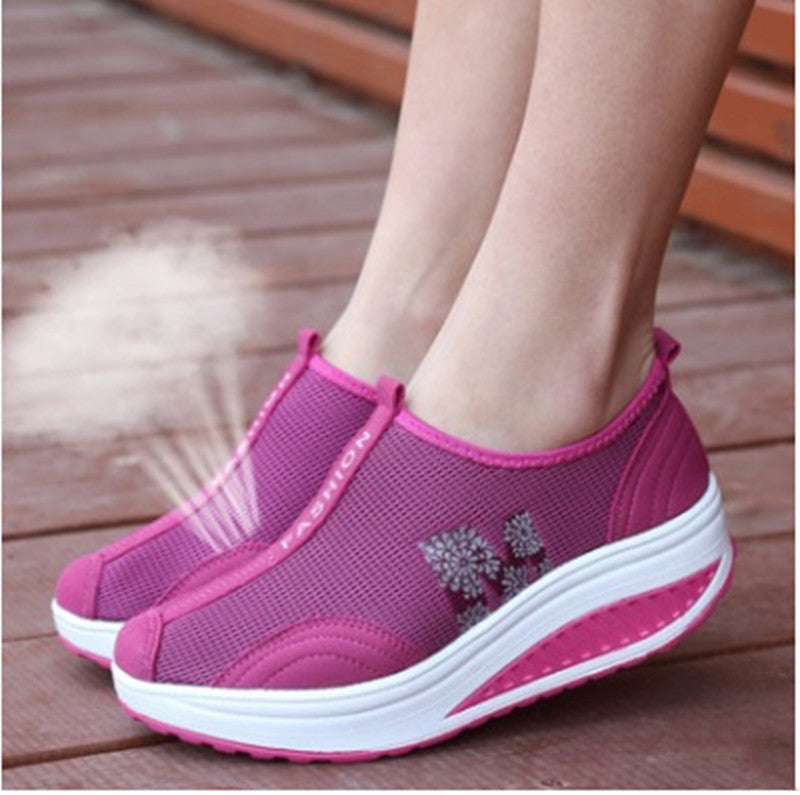 Femmes Mode Casual Mesh Platform Platform Sneakers