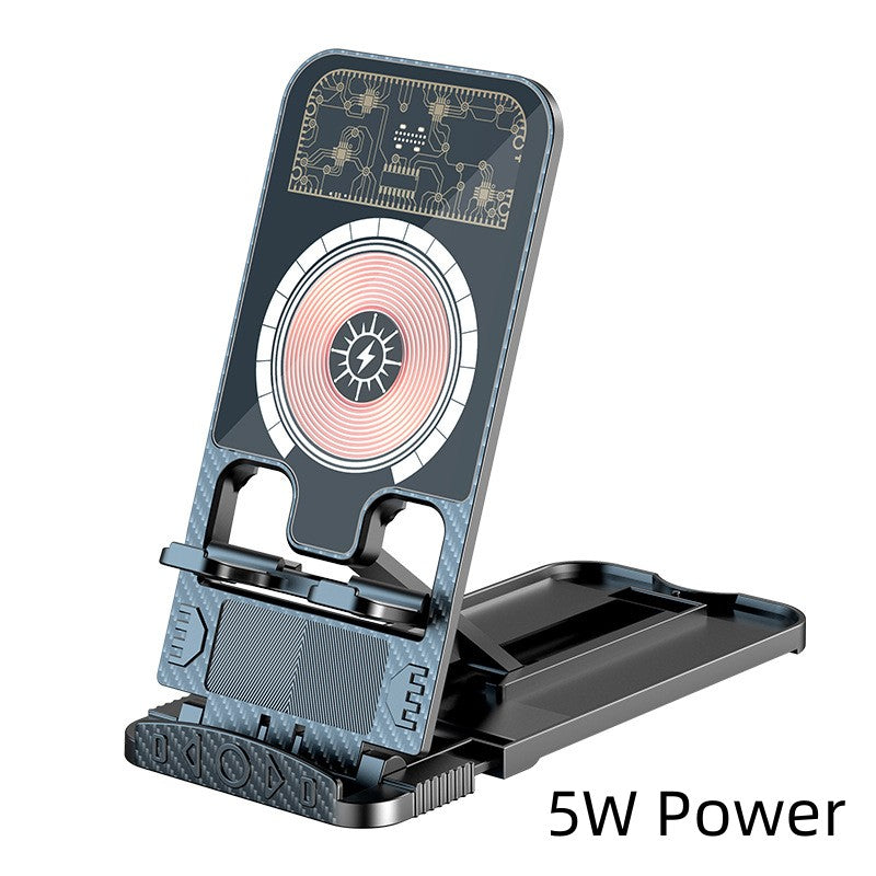 2-en-1 Chargeur de téléphone sans fil Support pliable portable ultra-mince