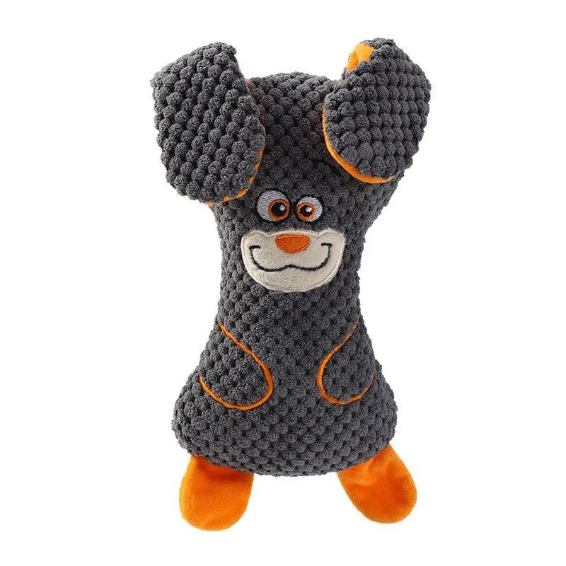 Jouets en peluche de chien Squeak mignons formes animales Grin de dents et de dents propres Pla interactif