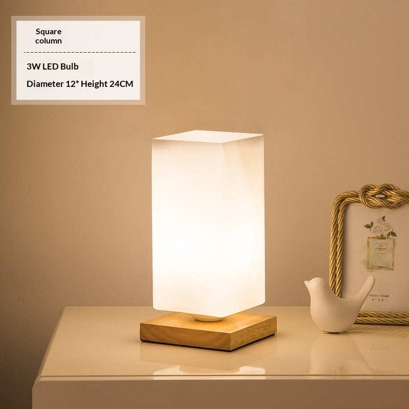 Simple Modern Living Room Study Decorative Solid Wood Table Lamp