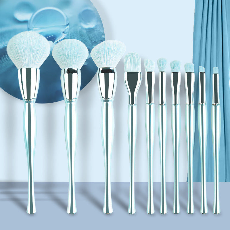 Large 10-piece soft anti-static makeup brush set