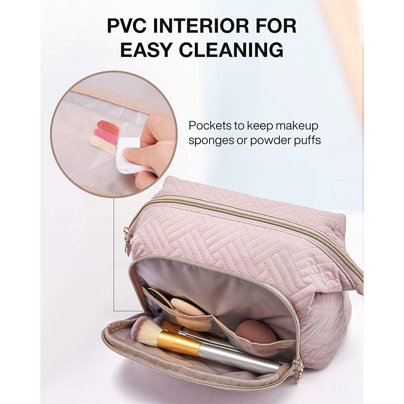 Grand sac de maquillage à grande ouverture
