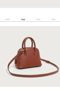 Sac Shell Sac Bolide Sac de Bowling Sac à épaule Sac à main Boston Sac pour femmes - Brown