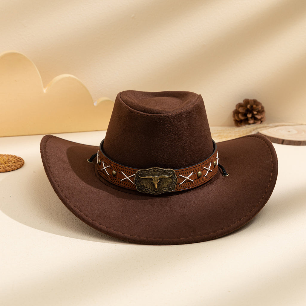 Été hommes et femmes matching métal boucle point croisé Versatile Eye-catcher Western