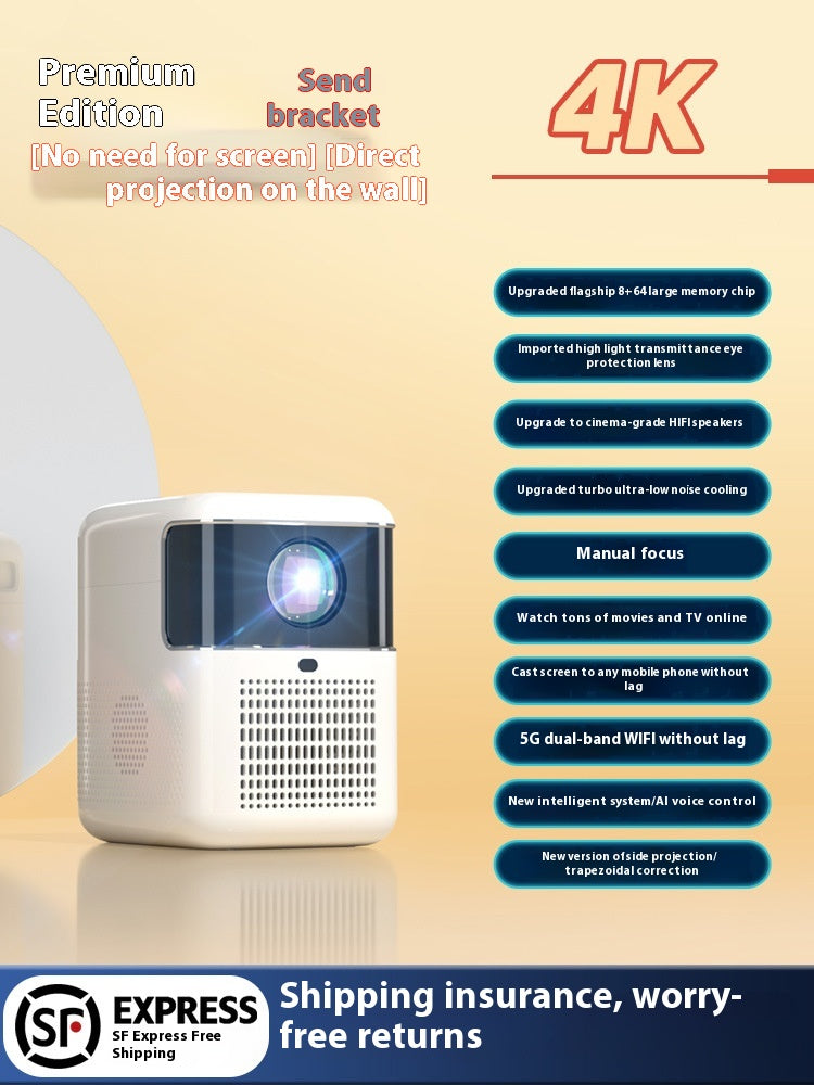 Smart Bedroom Focusing Wall Automatique Projecteur ultra-haut