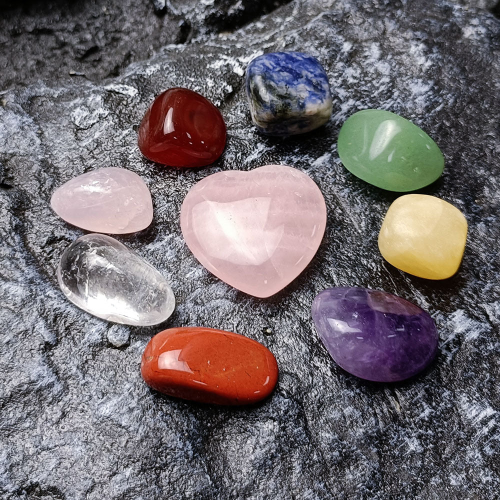 Boîte cadeau en pierre naturelle irrégulière colorée