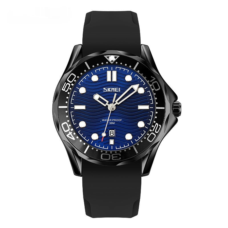 Montre à quartz pour hommes à ruban lumineux