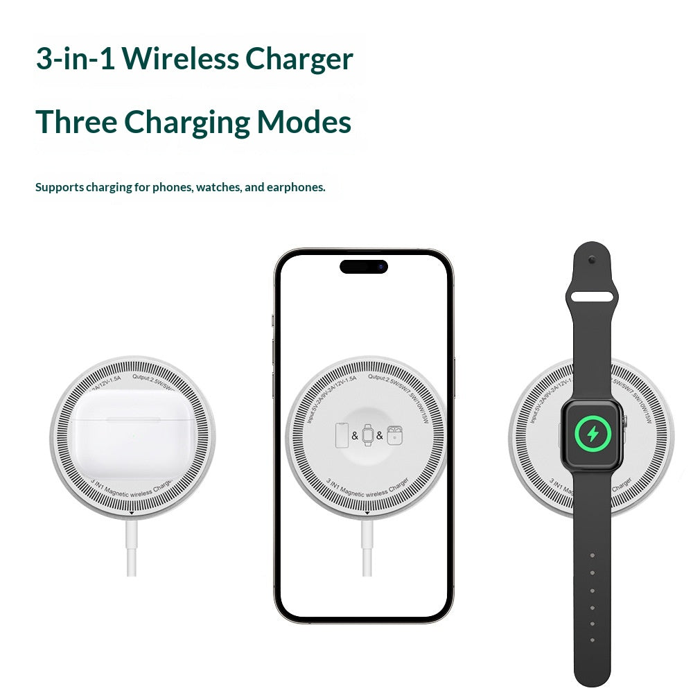 Chargeur magnétique sans fil 15W pour recharger rapidement le téléphone