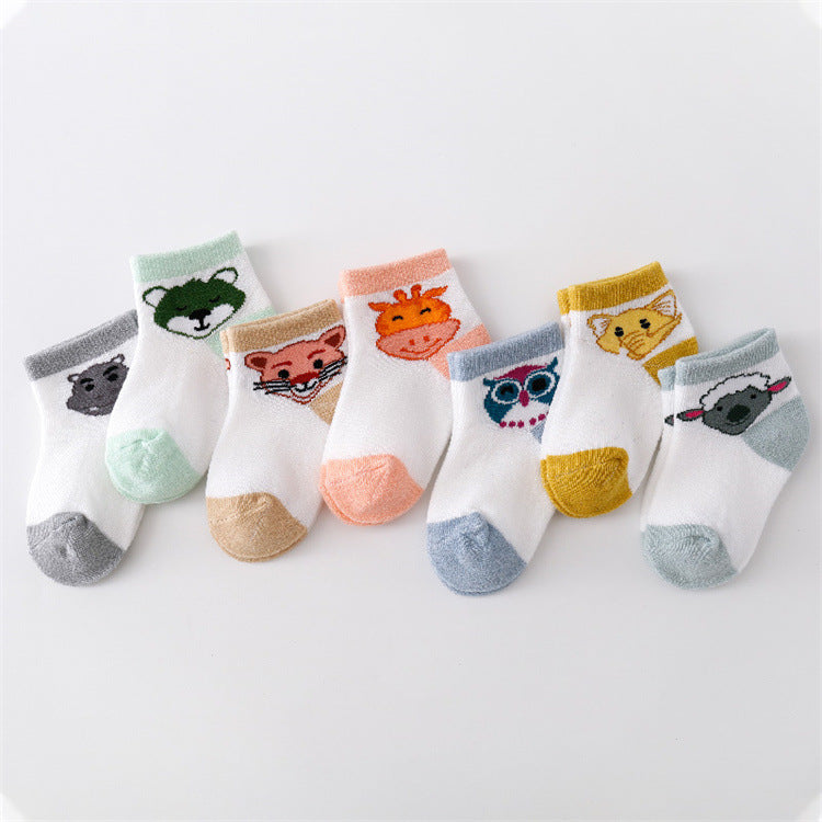 Chaussettes en coton cartoon mignon pour enfants