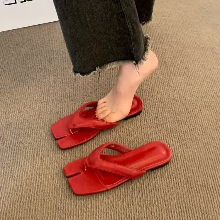 Flip Flops, Pantoufles de porc, Femmes d'été en plein air, Toe Beach Superbe appartement San