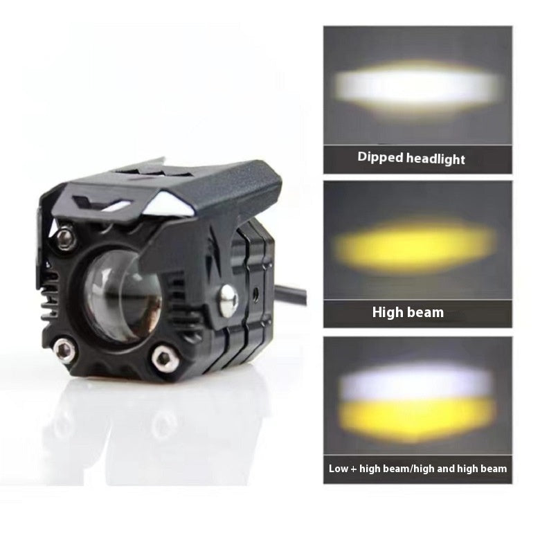 Projecteur de phare de deux couleurs à lentille de moto