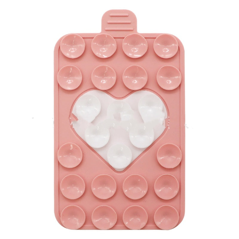 Porte-cas de téléphone à aspiration silicone double face