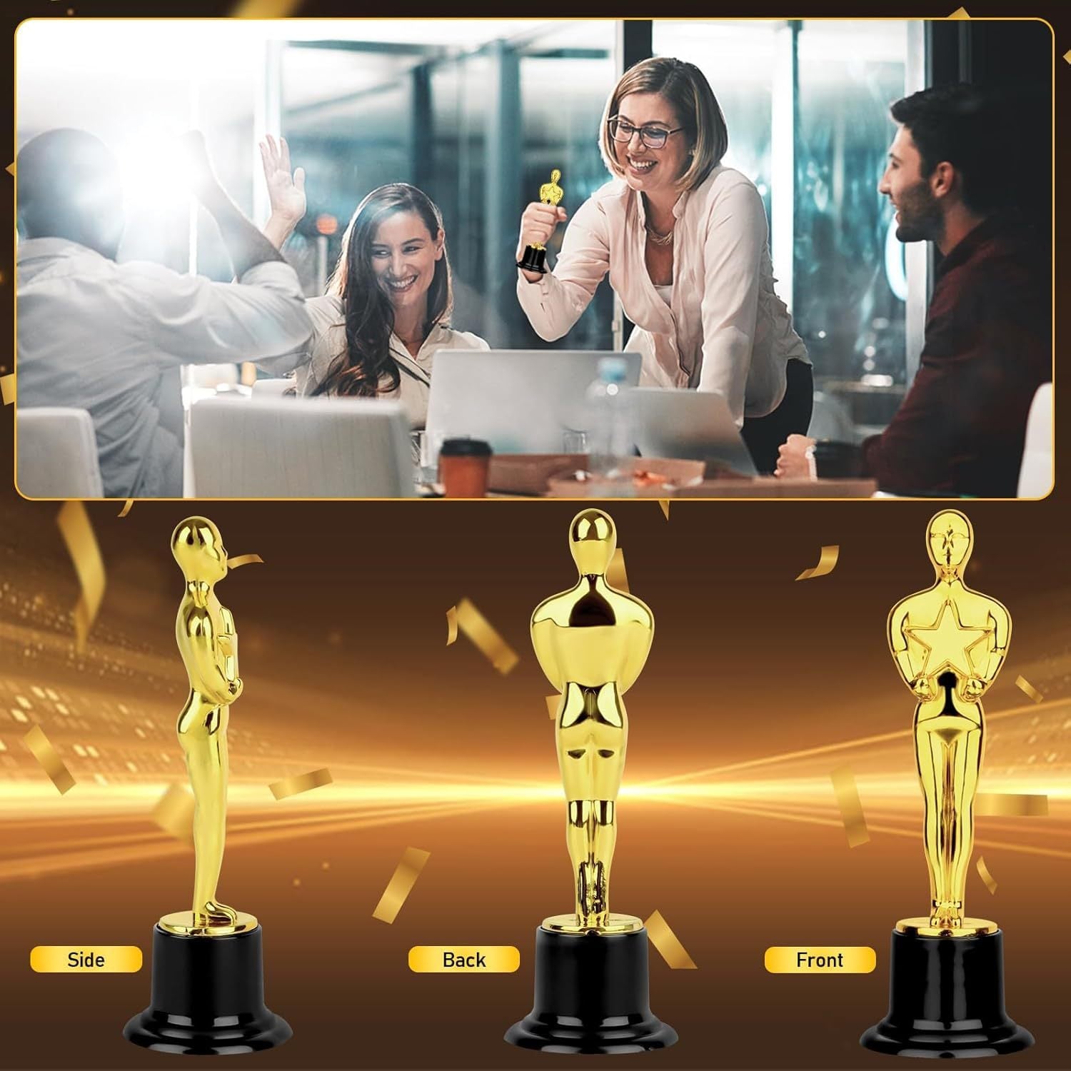 Ensemble de 16 trophées de championnat d'or