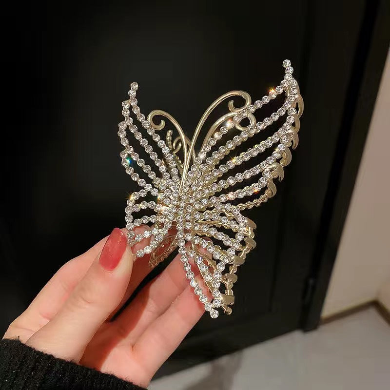 Poignée en alliage de papillon de perles de dames