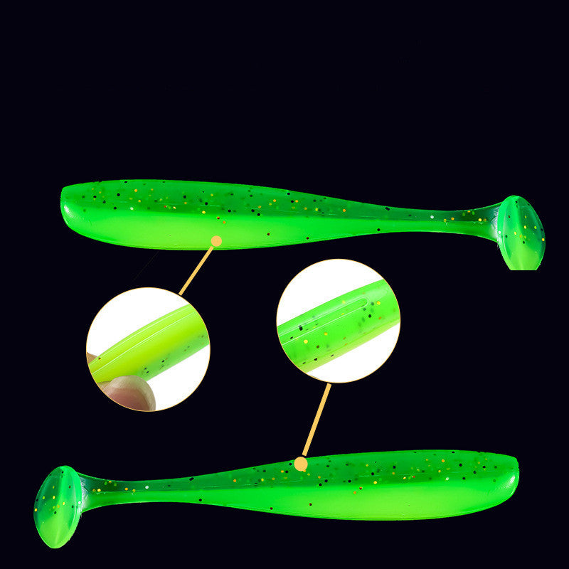 Double couleur Soft T Tail Road 7cm Lure artificielle