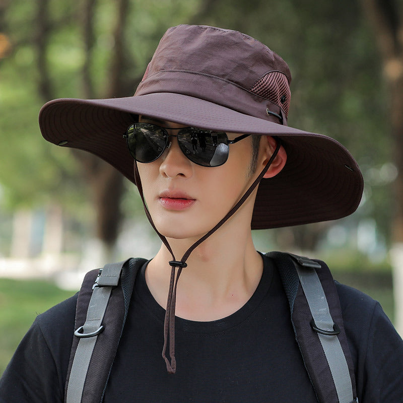 Homme Big Brim Sun Protection Pêche Chapeau pêcheur