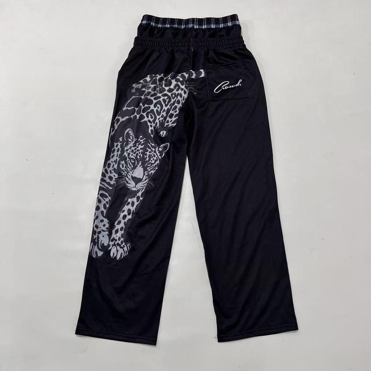 Pantalon casual imprimé rétro haute rue style américain