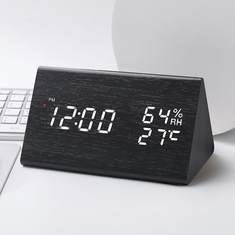 Intelligent Radio Control Clock LED bois électronique température numérique et humidité