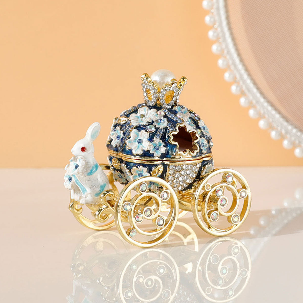 Cherry Storage Box and Rabbit Ornament