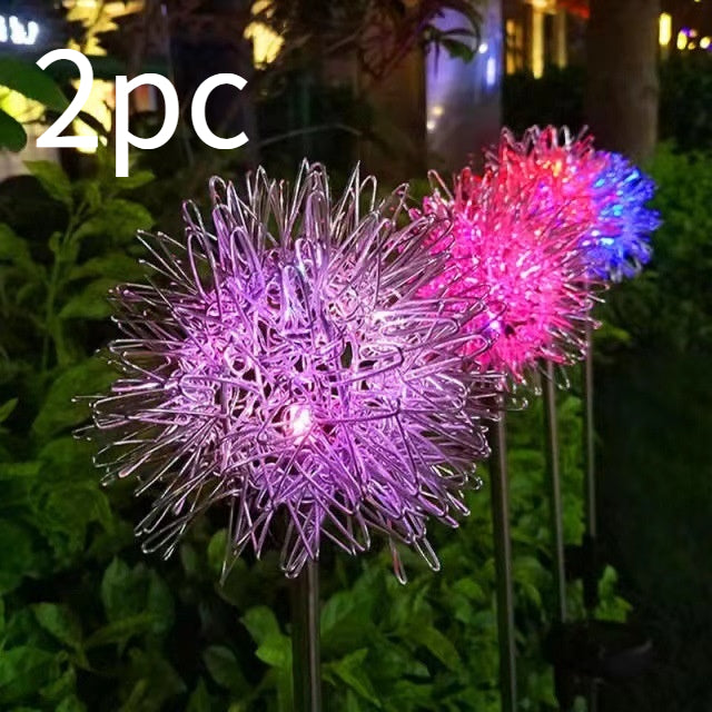 Aluminium Acier Dandelion Led Solar Model Lampe à gazon de jardin
