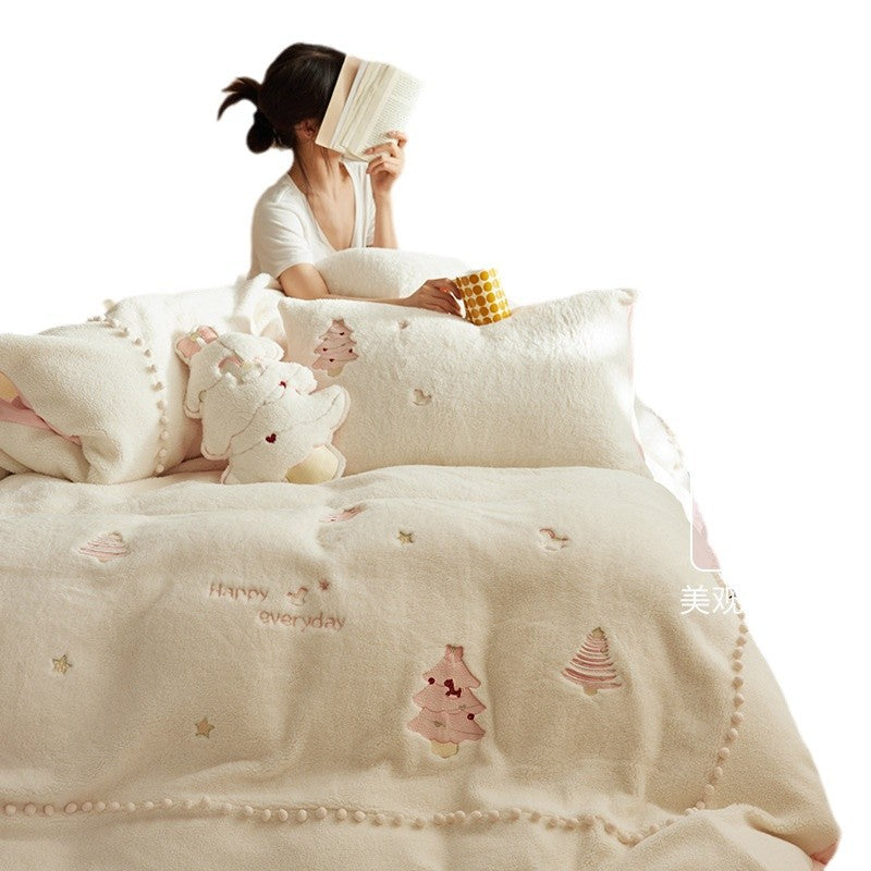 Fibre de lait d'hiver Style Princesse à quatre pièces