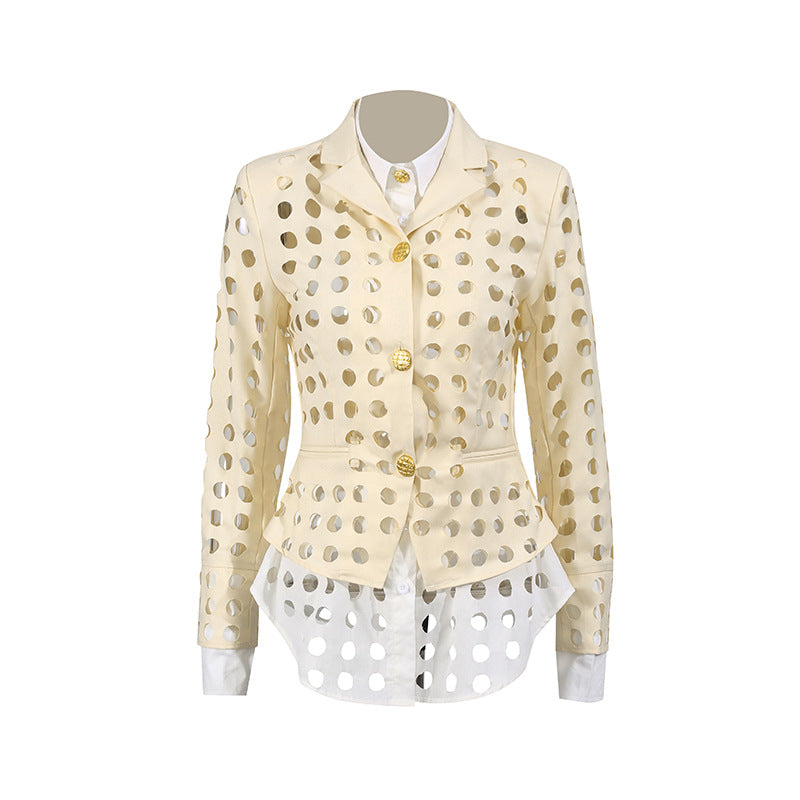 Irrégulière Chloe-Out Couleur-Block manteau pour les femmes