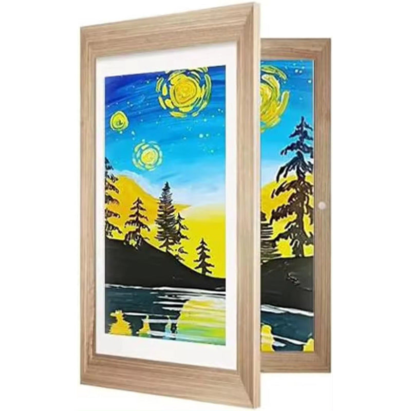 Enfants Art Frame magnétique Snap-Open peinture à l'huile Boîte de rangement Cadre photo
