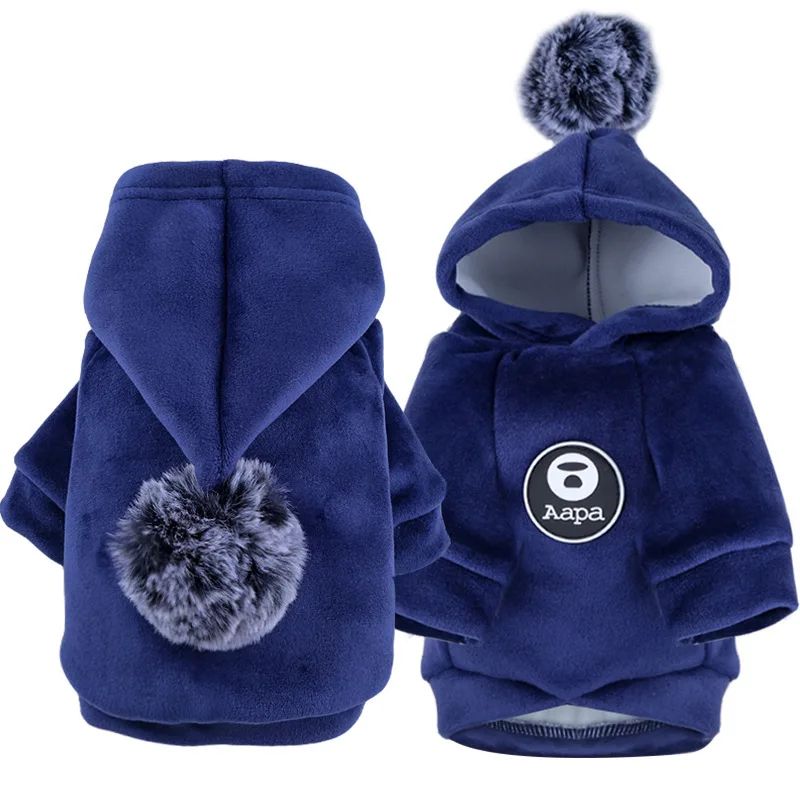Animaux de compagnie Cat Vêtements Fleece Hairball à capuche Veste Hiver Kitty Petits chiens moyens Chats