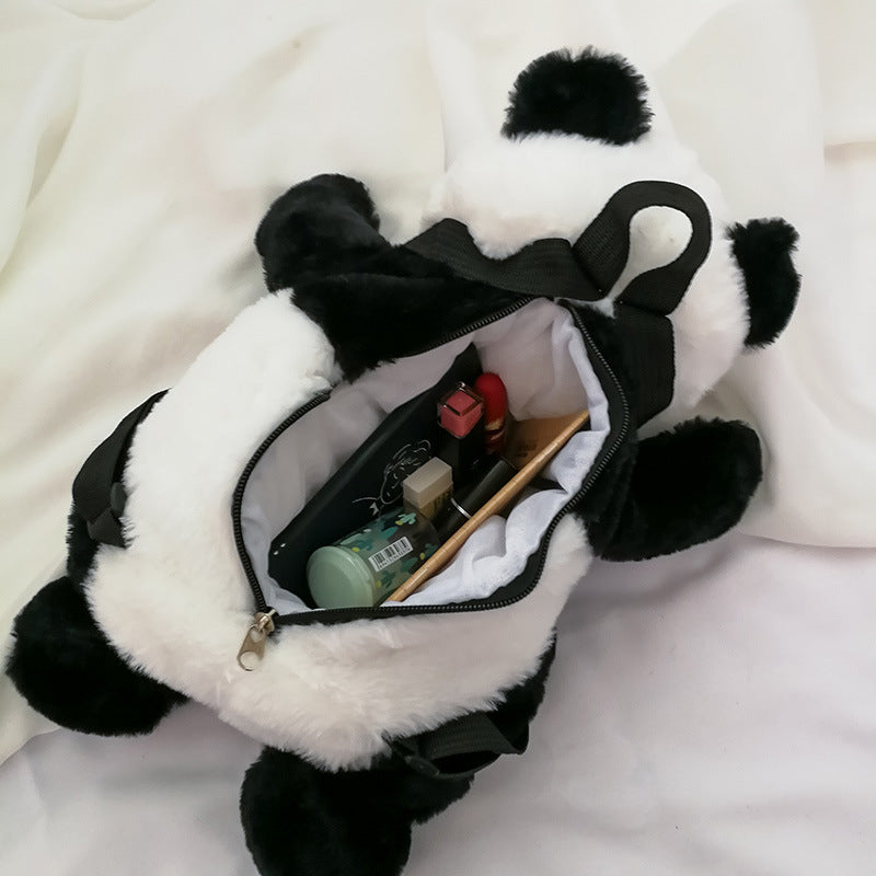 Mignon Panda petit sac à dos mode garçons et filles en peluche de dessin animé