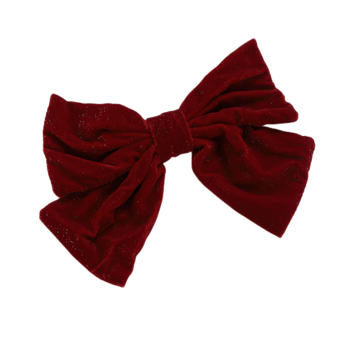 Red Flannel Large Bow Clip Spring Barrette