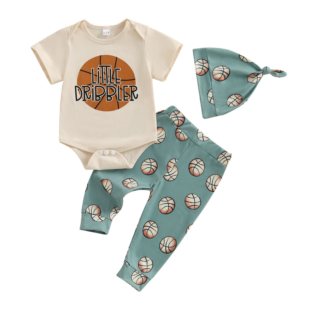 Enfants Basketball Onesie et Pantalon Long Ensemble de 3 pièces