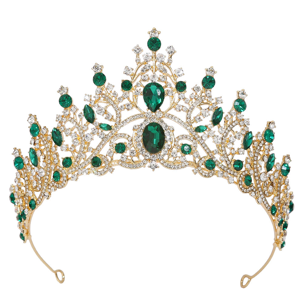 Crown de mariée en cristal brillant Léger style européen et américain