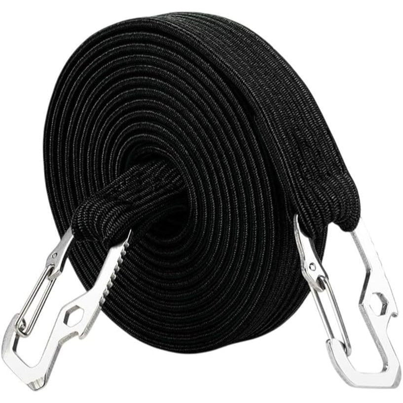 Cordes Bungee longues de 2 mètres avec crochets en acier au carbone robuste. Inclut 5 Tie-down Ropes forts