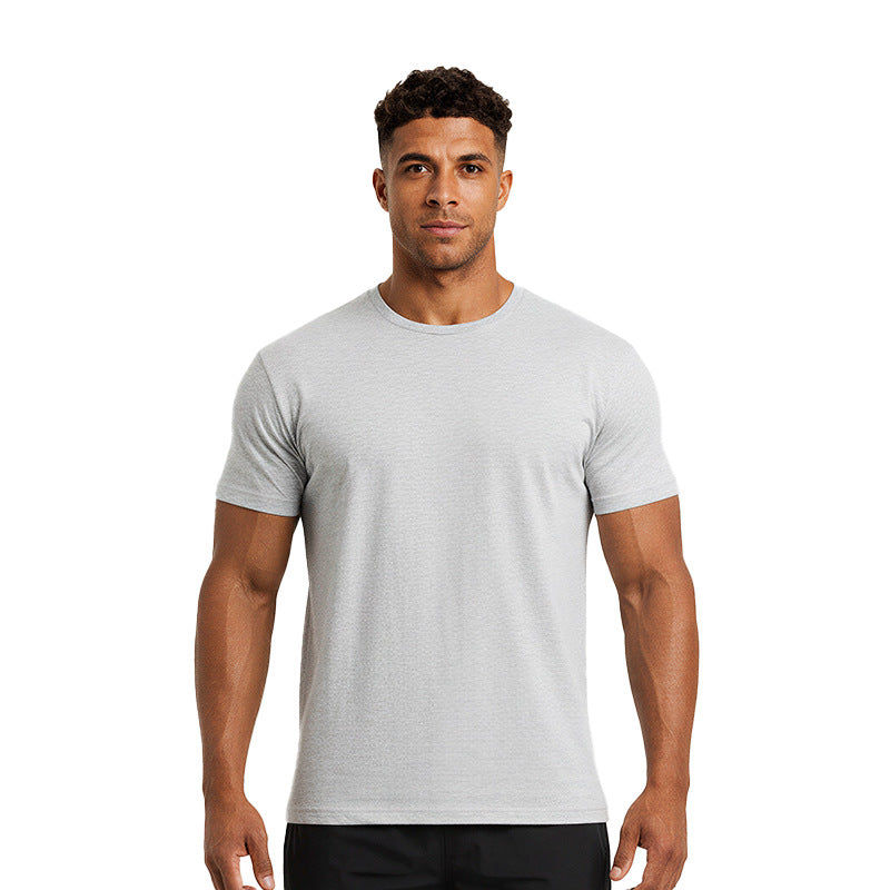 Haut de forme physique respirante à manches courtes à manches courtes pour hommes avec un collier et un Ela haut