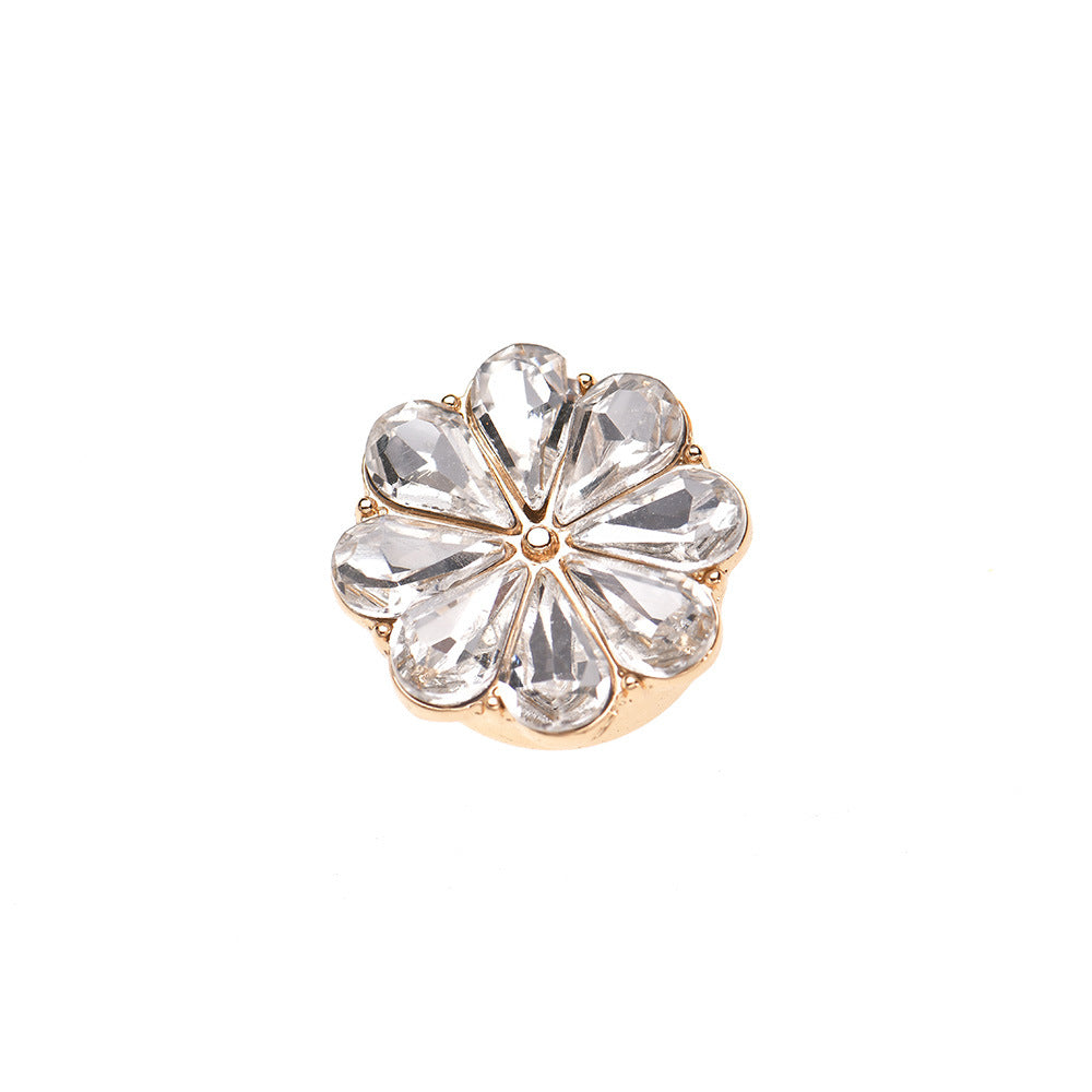 European And American Fashion Shirt Flower Strass Cufflinks Lady Temperament