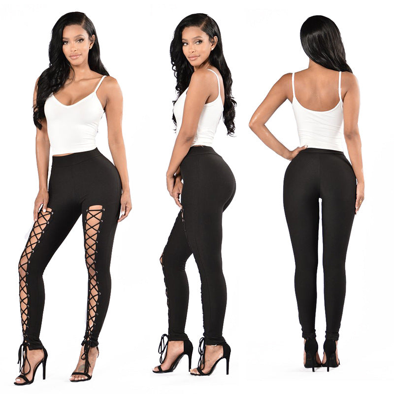 Leggings à deux yeux de poulet unicolore