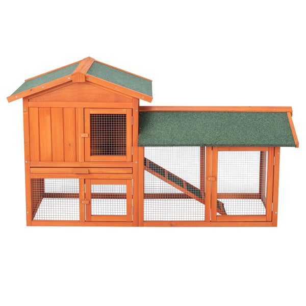 61pouces de poulet en bois Hen House Rabbit Wood Hutch Volaille Cage Habitat