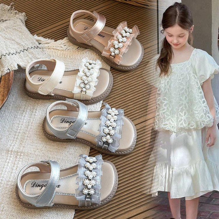 Été Arrivée Filles' Mode Strass Princesse Chaussures