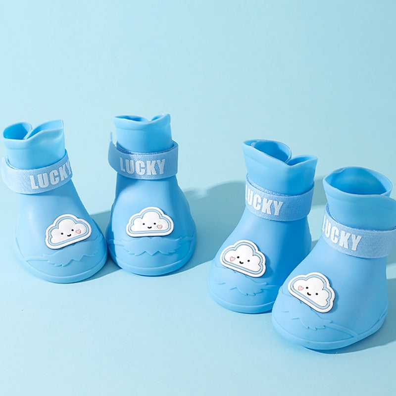 Rainshoe en caoutchouc antidérapant imperméable pour animaux de compagnie