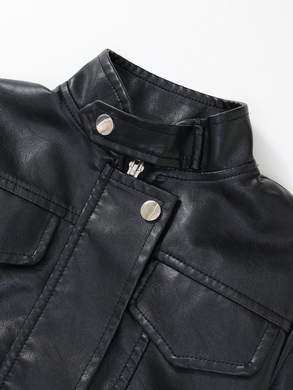 Short Stand Collar Veste Top Vêtements de moto