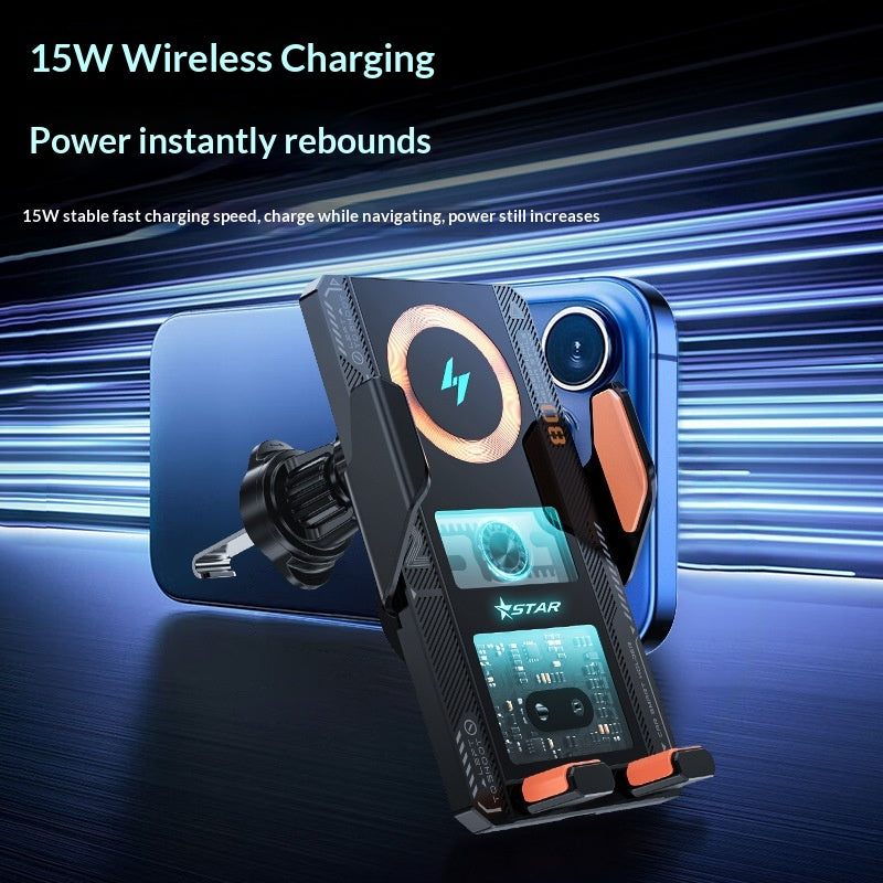 Chargeur sans fil de style mécanique haut de gamme avec détection automatique conçue spécifiquement Fo