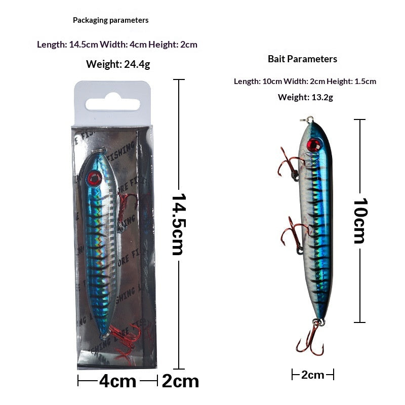 Exclusive Lifelike Fish-eye Tackle Floating Pencil Lures pour la pêche au lure